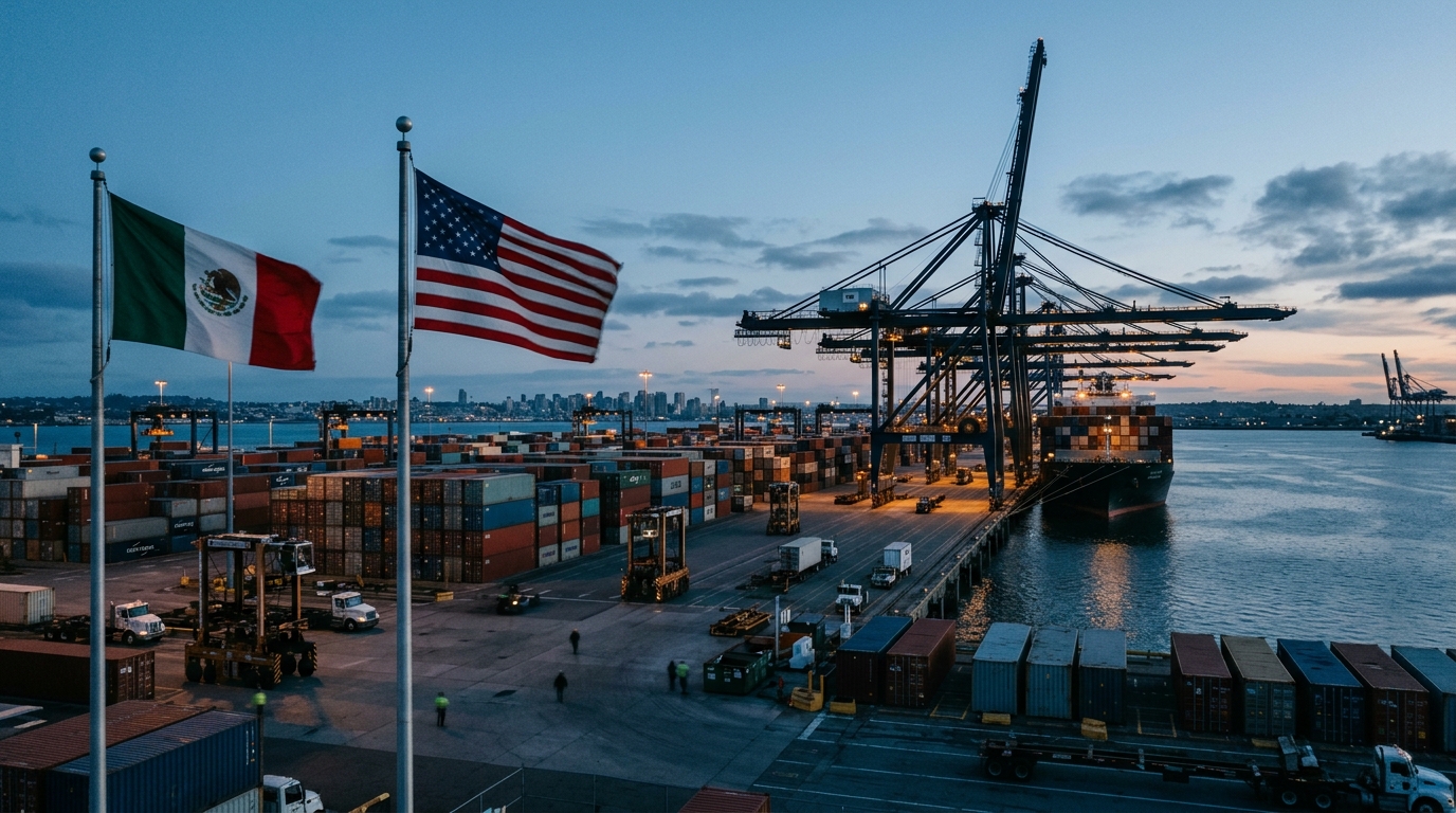 85% of Mexico's Exports to the U.S. Remain Tariff-Free as Canada Prepares Retaliation