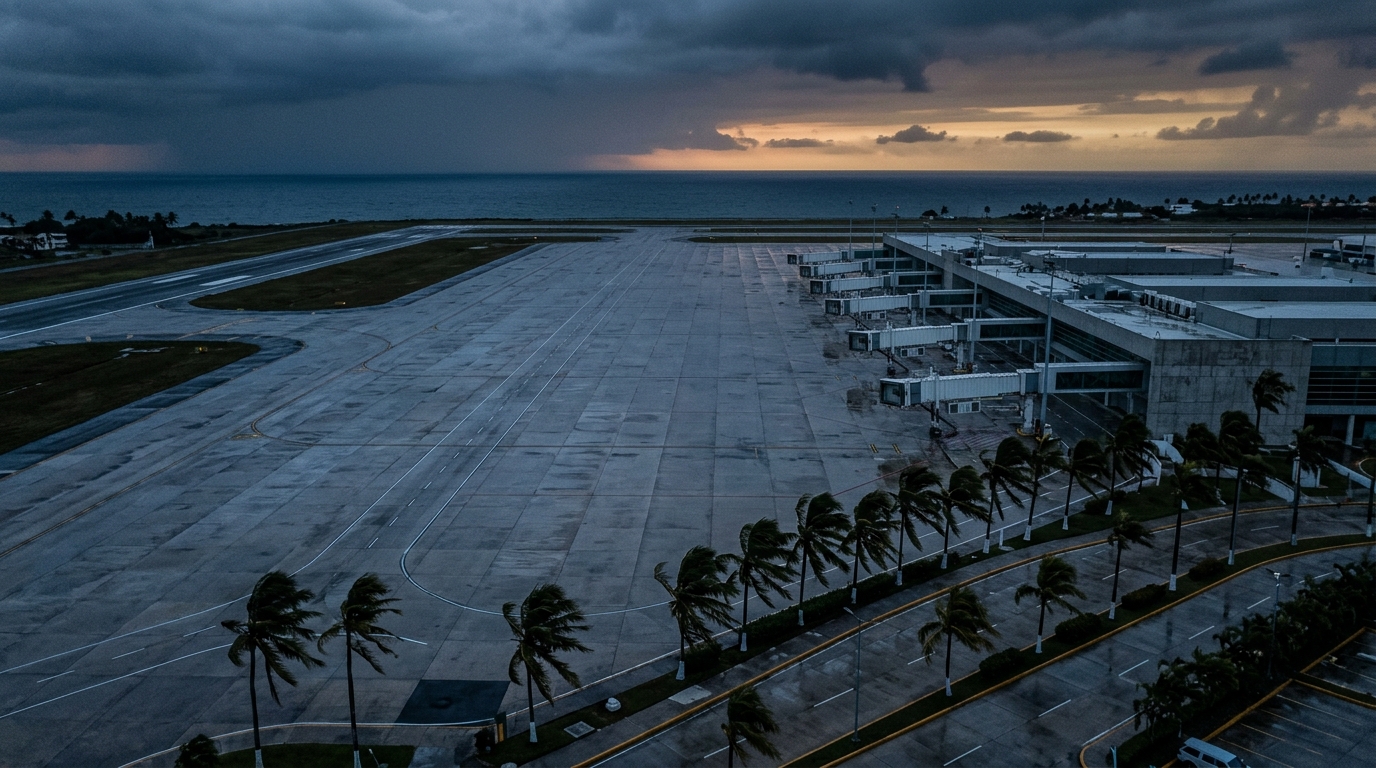 Huracán Simón cierra el aeropuerto de Puerto Vallarta y suspende autobuses a la costa