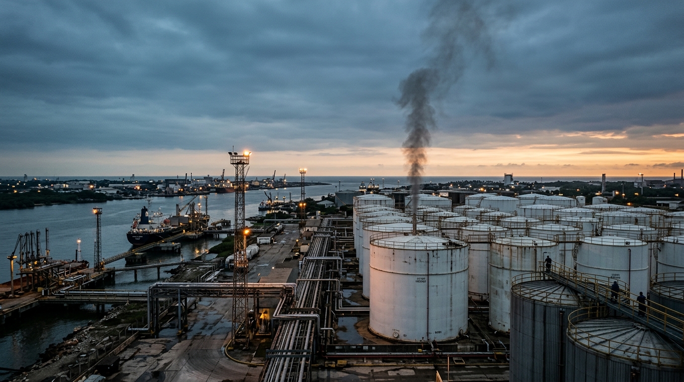 Tormenta eléctrica provoca incendio en terminal Pajaritos de Pemex en Veracruz