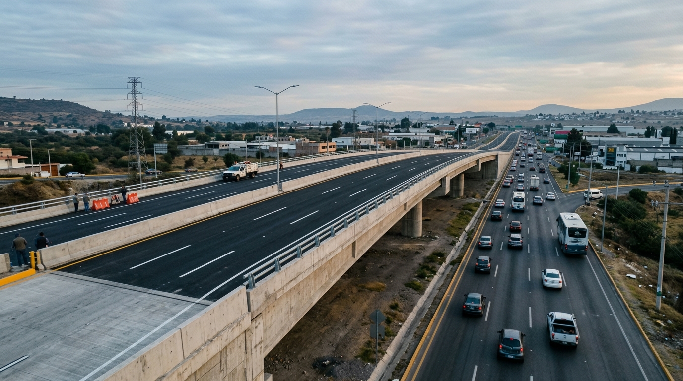 Edomex and Federal Government Complete the México-Pirámides Bridge Under Plan Oriente
