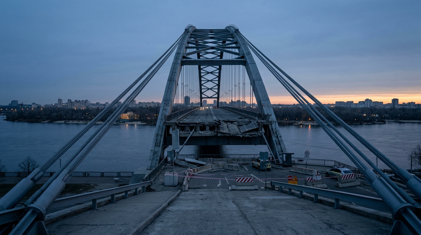 Rusia impacta un puente de Kyiv durante la visita de Merz a Ucrania